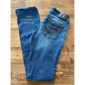 Silver Mid Baby Boot Distressed Jean